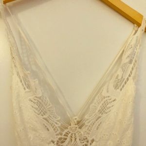 Forever 21 White Linen Maxi Dress